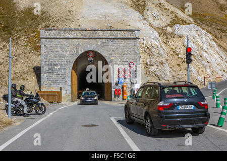 Tunnel au Col du Galibier col de montagne, France Banque D'Images