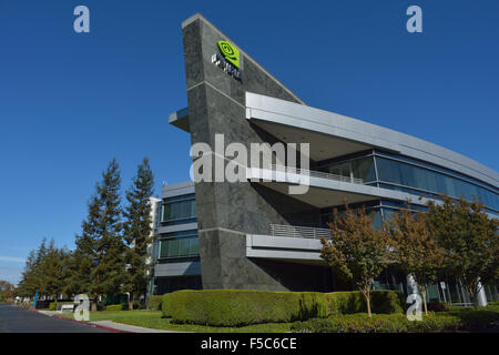 Le siège social original de Nvidia Corporation à Silicon Valley, Santa Clara CA Banque D'Images