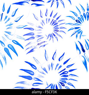 Motif de feuille de fougère fond répétable sans couture Banque D'Images