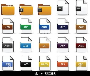 L'icône de dossier de conception Web Illustration de Vecteur