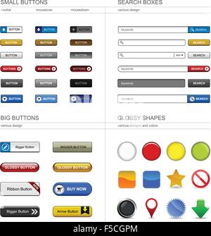 Web Design élément Bouton Illustration de Vecteur