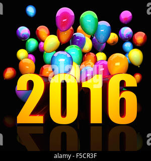 Image 3D de 2016 et ballon Banque D'Images