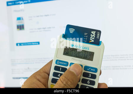 Barclays dispositif de sécurité Banque D'Images