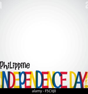 Le jour de l'indépendance aux Philippines carte en format vectoriel. Illustration de Vecteur
