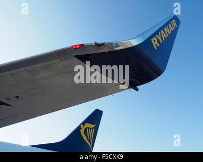 Ryanair Boeing 737 800 marque l'extrémité de l'aile Banque D'Images