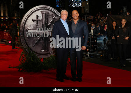 Londres, Royaume-Uni, 19 Octobre 2015 : Sir Michael Caine assiste à la dernière Witch Hunter première du film à Londres Banque D'Images