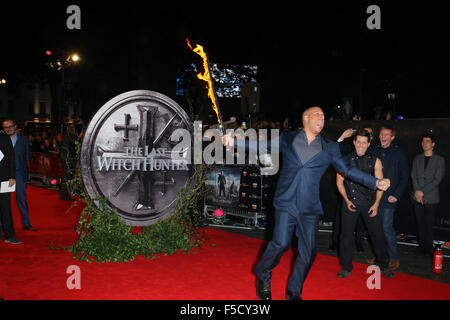 Londres, Royaume-Uni, 19 Octobre 2015 : Vin Diesel assiste à la dernière sorcière Hunter film premiere à Londres Banque D'Images