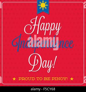 Le jour de l'indépendance aux Philippines carte en format vectoriel. Illustration de Vecteur