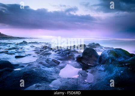 Plage de Prestwick en hiver Banque D'Images