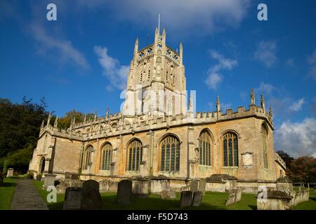 Eglise St Mary the Virgin, Fairford, Cotswolds, Gloucestershire, Angleterre, RU, FR, Europe Banque D'Images