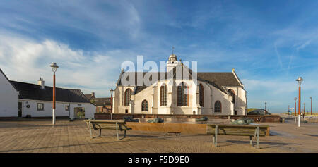 Vue arrière d'Andreaskerk (église d'Andrew) à Katwijk aan Zee, pays-Bas. Banque D'Images