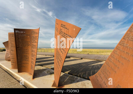 Monument à 275 pêcheurs ont perdu en mer, appelés fils de Katwijk qui ne sont pas revenus, Hollande méridionale, Pays-Bas. Banque D'Images