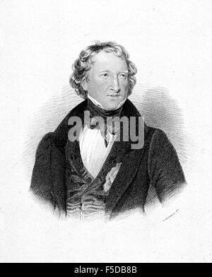 THOMAS WAKLEY (1795-1862) chirurgien anglais qui a fondé la revue The Lancet. Gravure de 1830 Banque D'Images