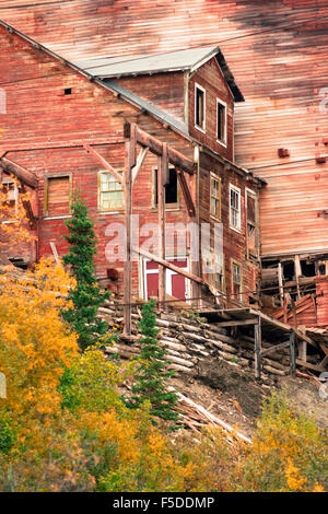 Wrangell St Elias Kennecott Concentration Mines Mill Alaska Wilds Banque D'Images