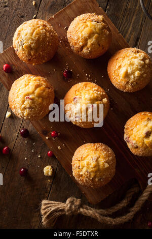 Muffins aux canneberges frais cuit prêt à manger Banque D'Images