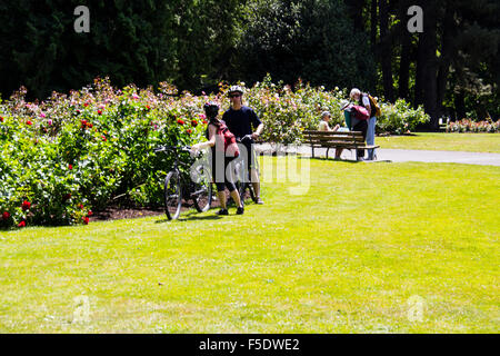 Le parc Stanley est mille acres refuge urbain souvent cité comme l'un des plus beaux parcs publics, Vancouver, Colombie-Britannique, Banque D'Images