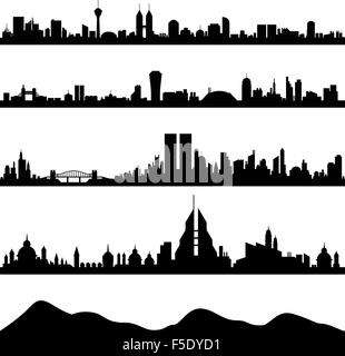 Ville Cityscape Vector Illustration de Vecteur