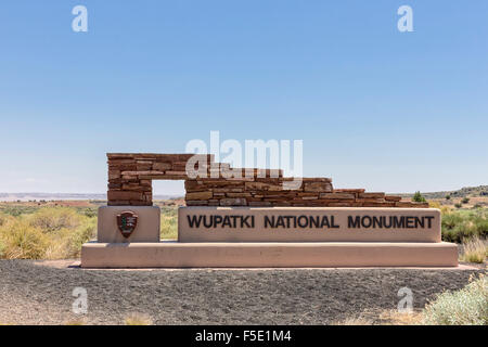 Eingang zum Wupaktki National Monument, Arizona, USA Banque D'Images