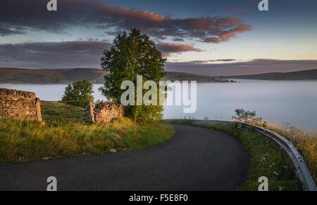 Vallée de l'espoir, Derbyshire Peak District, Inversion de température Banque D'Images