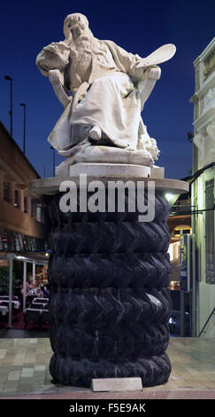 Statue de Jean-Louis Ernest Meissonier 1815- 1891 à Figueres Catalogne Gérone, Espagne Banque D'Images