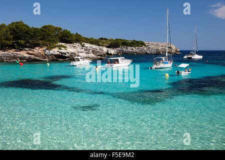 Cala en Turqueta, côte sud-ouest, près de Ciutadella, Minorque, Iles Baléares, Espagne, Méditerranée, Europe Banque D'Images