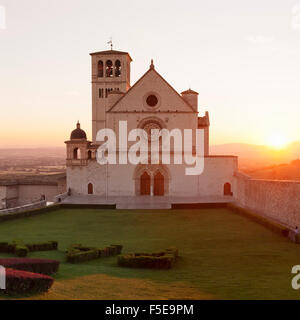 Basilique de San Francesco, UNESCO World Heritage Site, Assise, Pérouse, Ombrie, Italie de district, de l'Europe Banque D'Images