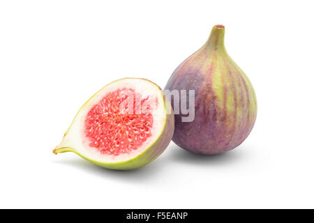 Fig fruit isolated on white Banque D'Images