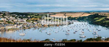 Vue panoramique de Salcombe d'Est Portlemouth, East Portlemouth, Devon, Angleterre, Royaume-Uni, Europe Banque D'Images