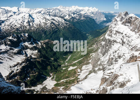 Wendental, vu de Titlis, au-dessus de Engelberg, Suisse, Unterwald, Europe Banque D'Images