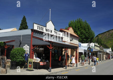 Boutiques de la rue, Arrowtown, île du Sud, Nouvelle-Zélande Banque D'Images