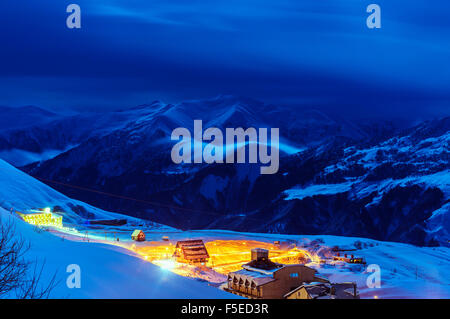 Station de ski de Gudauri, Géorgie, Caucase, Asie centrale, Asie Banque D'Images