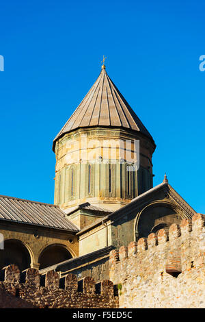 La cathédrale de Svetitskhoveli, 11e siècle, par Patriach Melkisedek, Mtskheta, capitale historique, l'UNESCO, la Géorgie, le Caucase, l'Asie Banque D'Images