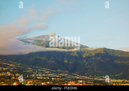 Pico del Teide et la vallée de la Orotava, Tenerife, Canaries, Espagne, Europe, Atlantique Banque D'Images