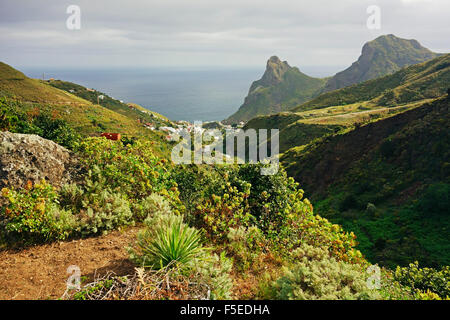 Taganana, village des montagnes d'Anaga, Tenerife, Canaries, Espagne, Europe, Atlantique Banque D'Images