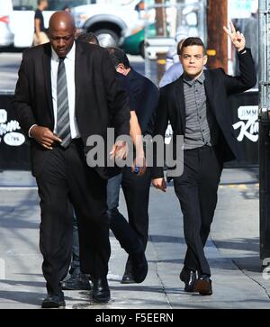 Célébrités à l'ABC Studios pour 'Jimmy Kimmel Live !" En vedette : Rami Malek Où : Los Angeles, California, United States Quand : 01 sept 2015 Banque D'Images