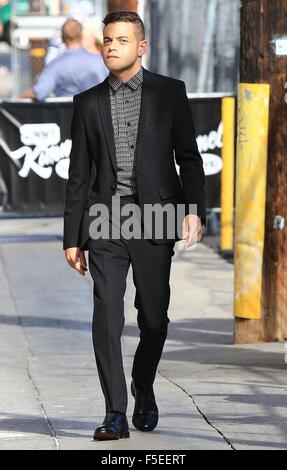 Célébrités à l'ABC Studios pour 'Jimmy Kimmel Live !" En vedette : Rami Malek Où : Los Angeles, California, United States Quand : 01 sept 2015 Banque D'Images