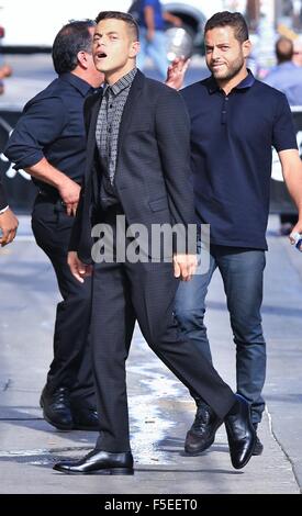 Célébrités à l'ABC Studios pour 'Jimmy Kimmel Live !" En vedette : Rami Malek Où : Los Angeles, California, United States Quand : 01 sept 2015 Banque D'Images