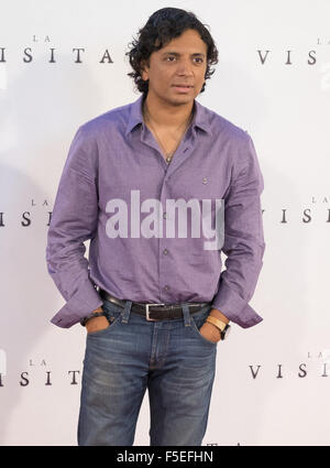 L 'visite' Madrid photocall avec : M. Night Shyamalan Où : Madrid, Espagne Quand : 02 Sep 2015 Banque D'Images