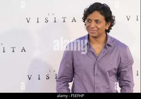 L 'visite' Madrid photocall avec : M. Night Shyamalan Où : Madrid, Espagne Quand : 02 Sep 2015 Banque D'Images