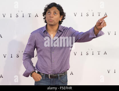 L 'visite' Madrid photocall avec : M. Night Shyamalan Où : Madrid, Espagne Quand : 02 Sep 2015 Banque D'Images