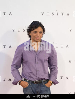 L 'visite' Madrid photocall avec : M. Night Shyamalan Où : Madrid, Espagne Quand : 02 Sep 2015 Banque D'Images