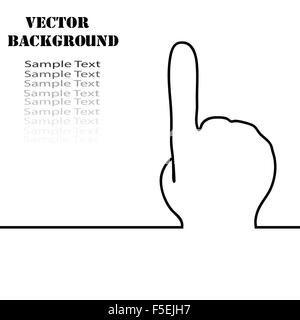 Vector abstract background avec direction mains signe. Le concept de la prise de décisions. Circulation dans le sens connu. certitude c Banque D'Images