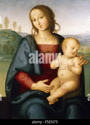 Pietro Perugino - Vierge à l'enfant Banque D'Images