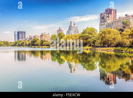 Dans Central Park Lake, New York City, USA. Banque D'Images