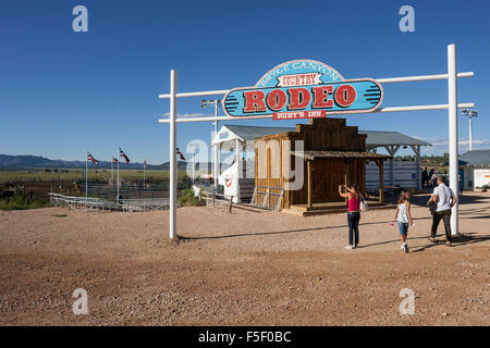 Arène de rodéo, Bryce Canyon City, Utah, United States Banque D'Images