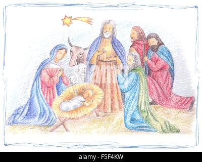 Illustration de Noël dessiné à la main Illustration de Vecteur