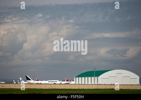 Dans l'aéroport Caude Teruel, Aragon, Espagne Banque D'Images