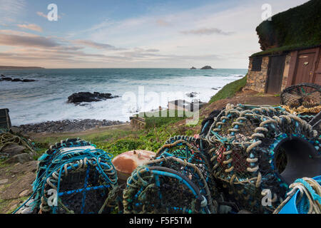 Prêtres Cove ; Cape Cornwall Cornwall, UK Banque D'Images