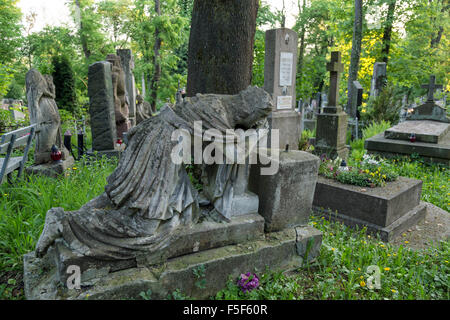 Lviv, Ukraine, le polonais à la grave Lychakiv Cemetery Banque D'Images