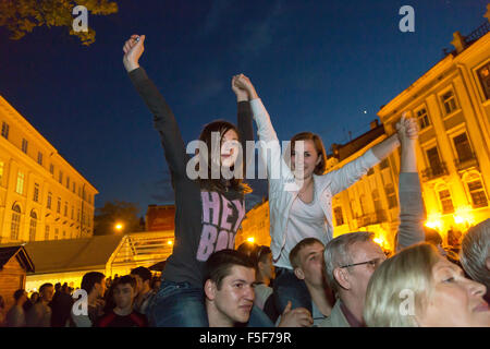 Lviv, Ukraine, ville festival à Stary Rynek Banque D'Images